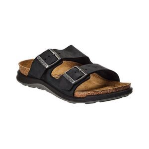 Birkenstock Arizona Crosstown Oiled Leather Sandal, Black